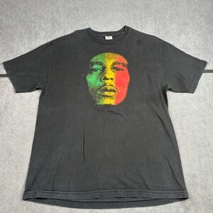 Vintage 1999 Bob Marley Redemption‎ Song T-Shirt XL Black Reggae AAA Tag 90s Y2K